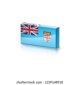 Fiji flag, vector illustration on a white background