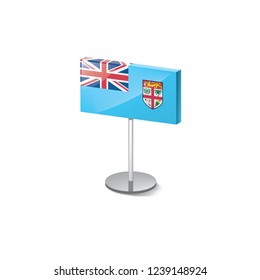 Fiji flag, vector illustration on a white background