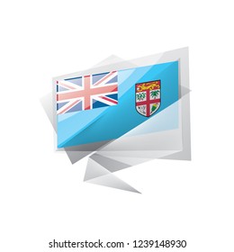 Fiji flag, vector illustration on a white background