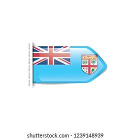 Fiji flag, vector illustration on a white background