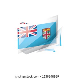 Fiji flag, vector illustration on a white background