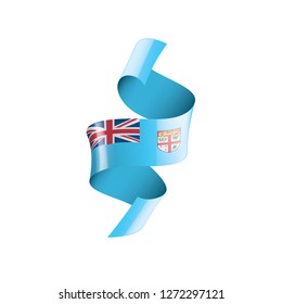 Fiji flag, vector illustration on a white background