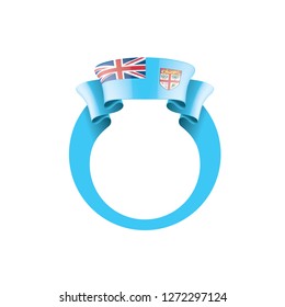 Fiji flag, vector illustration on a white background