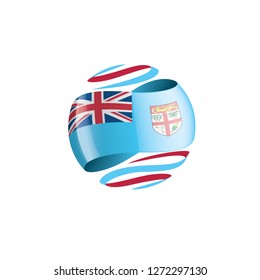 Fiji flag, vector illustration on a white background