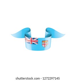 Fiji flag, vector illustration on a white background