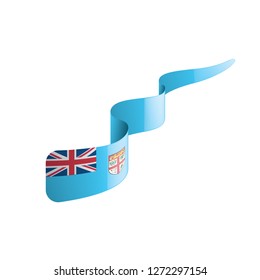 Fiji flag, vector illustration on a white background