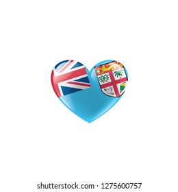 Fiji flag, vector illustration on a white background