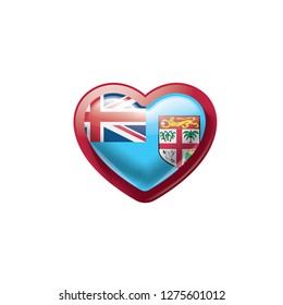 Fiji flag, vector illustration on a white background