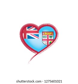 Fiji flag, vector illustration on a white background