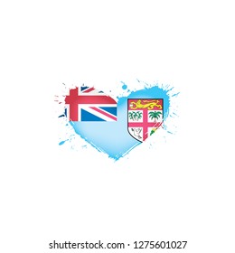 Fiji flag, vector illustration on a white background