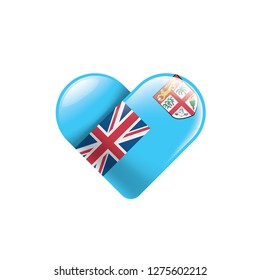 Fiji flag, vector illustration on a white background