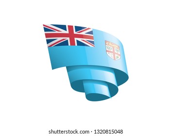 Fiji flag, vector illustration on a white background