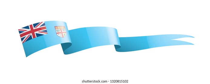 Fiji flag, vector illustration on a white background