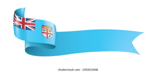 Fiji flag, vector illustration on a white background