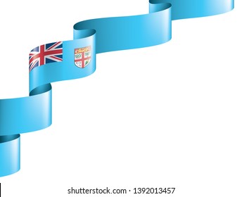 Fiji flag, vector illustration on a white background