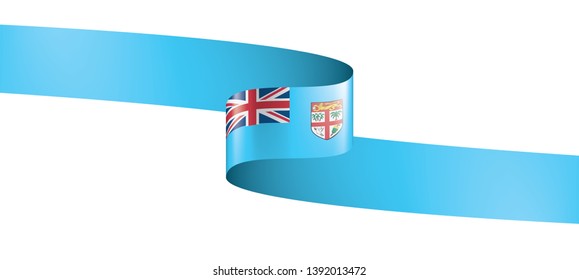 Fiji flag, vector illustration on a white background