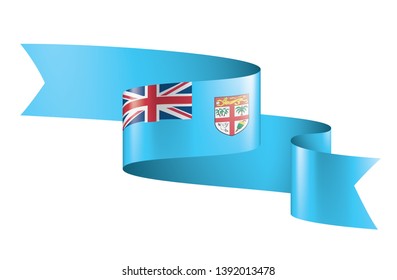 Fiji flag, vector illustration on a white background