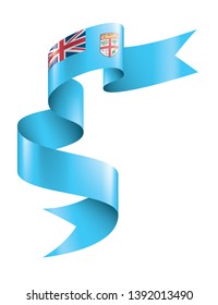 Fiji flag, vector illustration on a white background