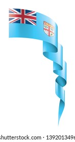 Fiji flag, vector illustration on a white background