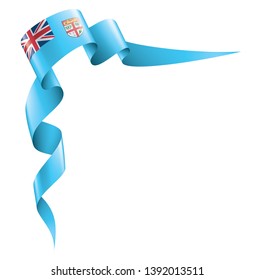 Fiji flag, vector illustration on a white background