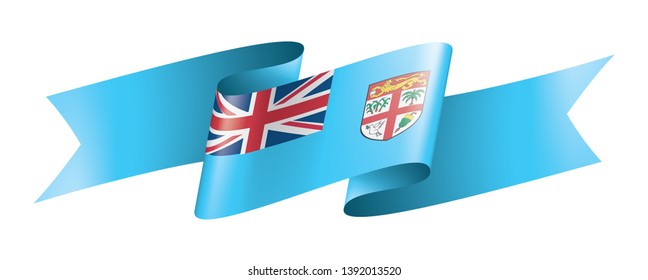 Fiji flag, vector illustration on a white background