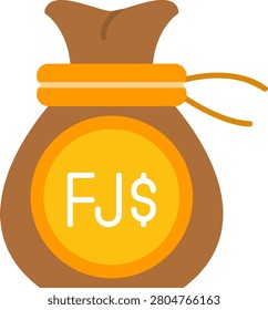 Fiji Flat Style Icon Design