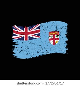 Fiji Grunge Distress Flags World countries Flags