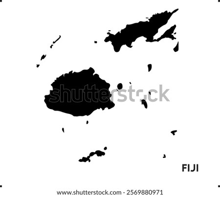 Fiji icon vector design, Fiji Logo design, Fiji's unique charm and natural wonders, Use it in your marketing materials, travel guides, or digital projects, Fiji map logo vector, country is Back vector