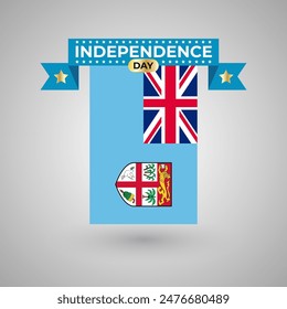 Fiyi Día de la Independencia Bandera Anuncio