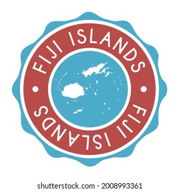 Fiji Islands Badge City Vector Seal. National Symbol Skyline Stamp Design Icon Label. 