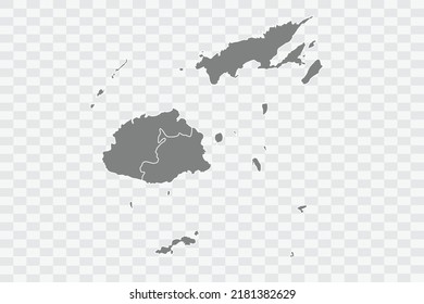 Fiji Map grey Color on White Background quality files Png 