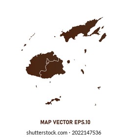 Fiji map High Detailed on white background. Abstract design vector illustration eps 10