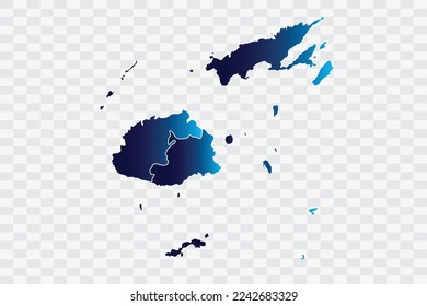 Fiji Map indigo Color on White Background quality files   png