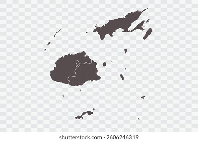 Fiji Map Minimalist  High-Quality PNG  Ash Color on Transparent Background Perfect for presentations infographics educational materials and graphic design projects