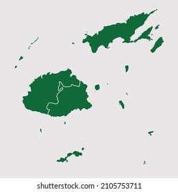 Fiji map vector, Abstract design vector illustration Eps 10. Green color palette color. High Detailed on white background.