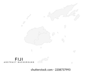 Fiji Map - World Map International vector template with High detailed including grey color and grey line isolated on white background for design - Vector illustration eps 10
