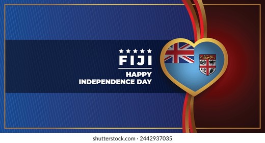 Fiji National Day, celebration template banner vector Illustration
