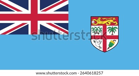 Fiji national flag. Flag of Fiji