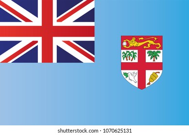 Fiji national flag. Republic of Fiji vector illustration symbol.