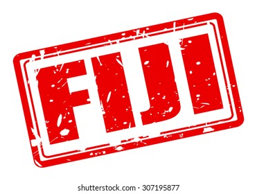 Fiji red stamp text on white