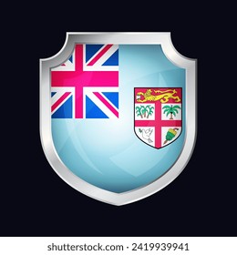 Fiji Silver Shield Flag Icon