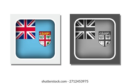 Fiji-Quadrat, abgerundetes Flaggensymbol