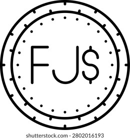 Fijian Dollar Illustration vector Icon Design
