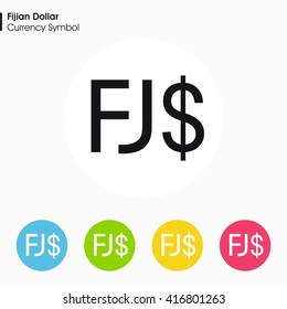 Fijian dollar sign icon.Money symbol. Vector illustration.
