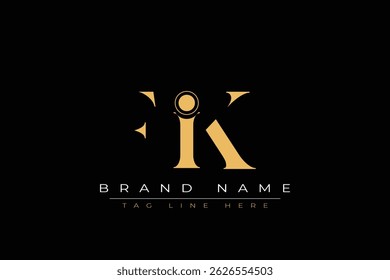 FIK abstract letter logo design. This logo is designed by three abstract letters.