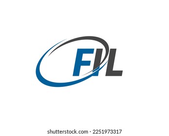FIL letter creative modern elegant swoosh logo design