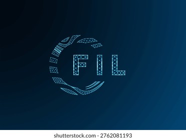 FIL low poly letter logo vector design. FIL lower poly logo design. FIL unique low poly logo design.
