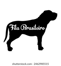 Fila Brasileiro Dog silhouette dog breeds logo dog monogram vector