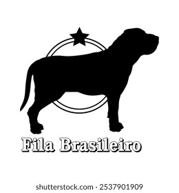 Fila Brasileiro dog silhouette,  dog, dog breeds, logo, vector, silhouette, logo design, animal, illustration, icon, sign, design, black,  symbol, pet