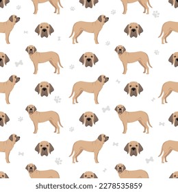 Fila Brasileiro seamless pattern.  Vector illustration